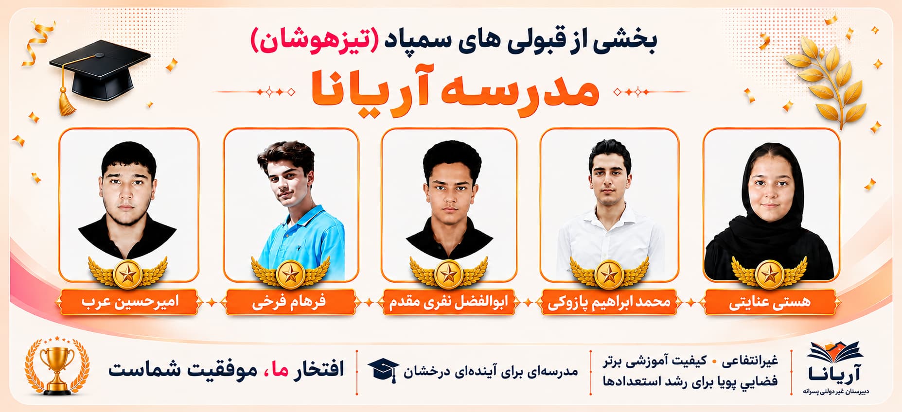 قبولی‌های تیزهوشان سال‌های اخیر